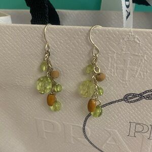 Elegant Green Beaded Earrings 220